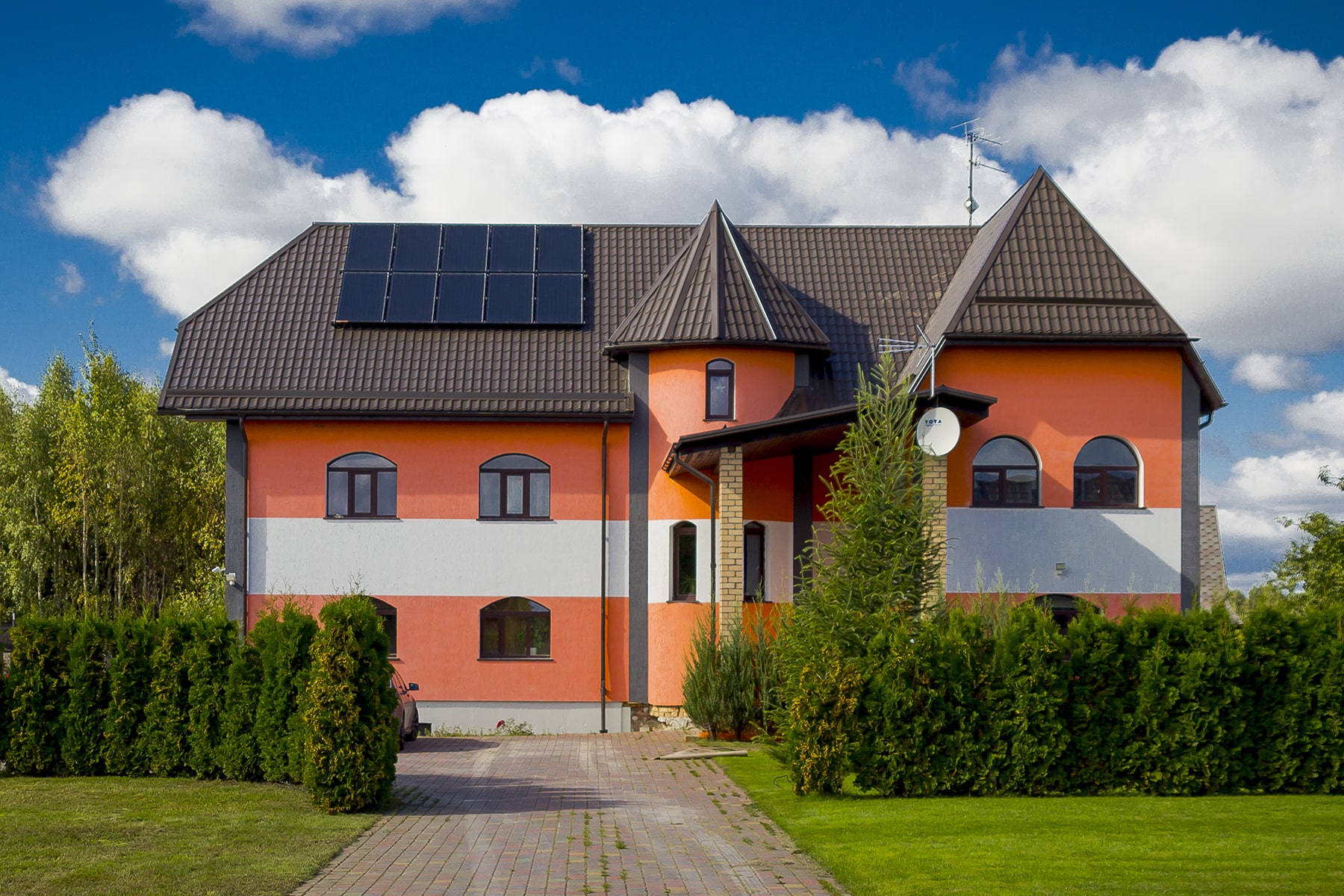 Solar collectors for private houses