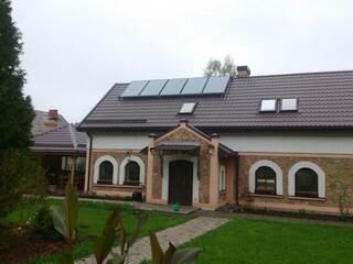 Solar collector system in Stopiņi region
